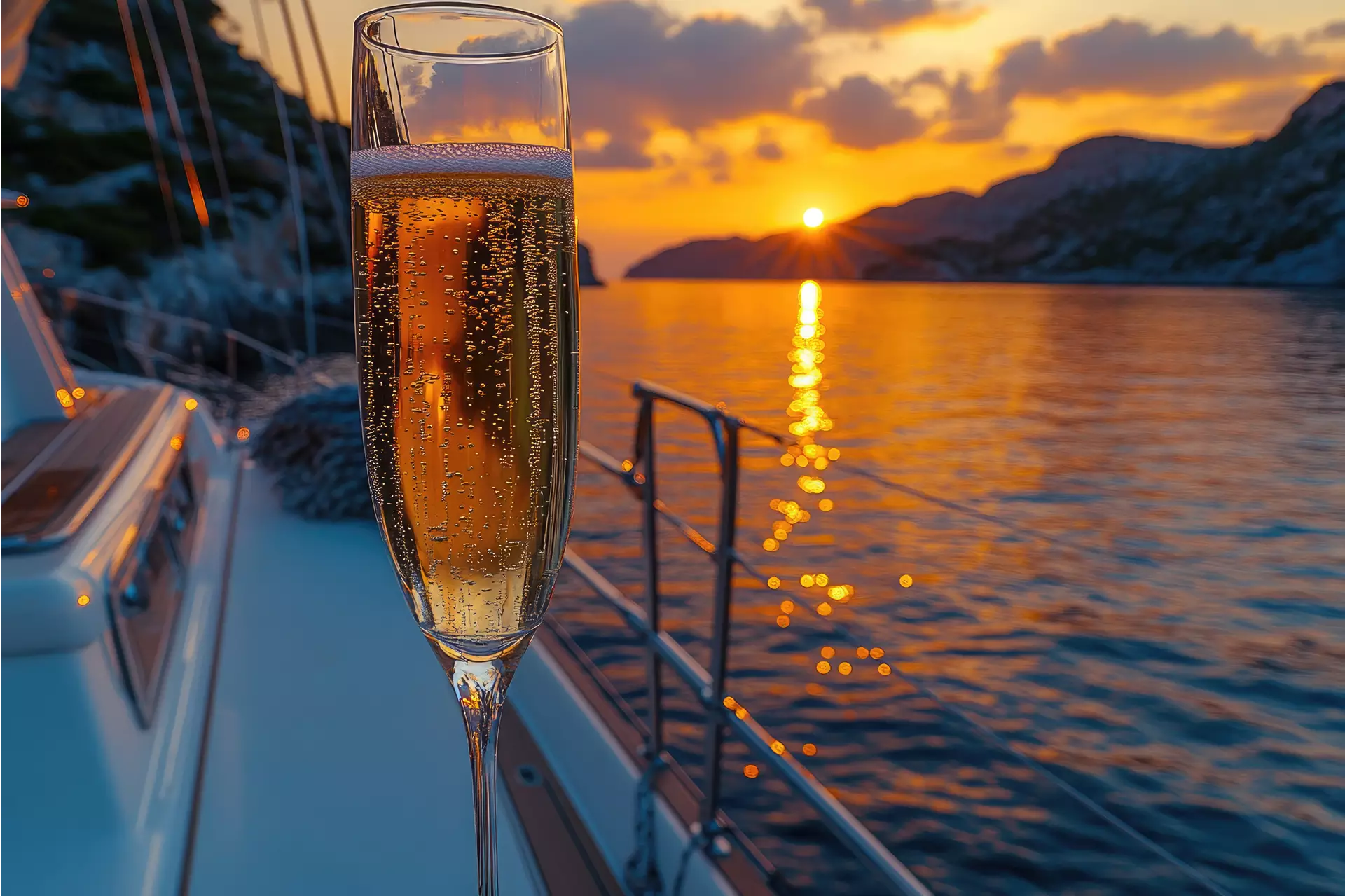 prosecco brindisi a Loano barca a vela escursione 